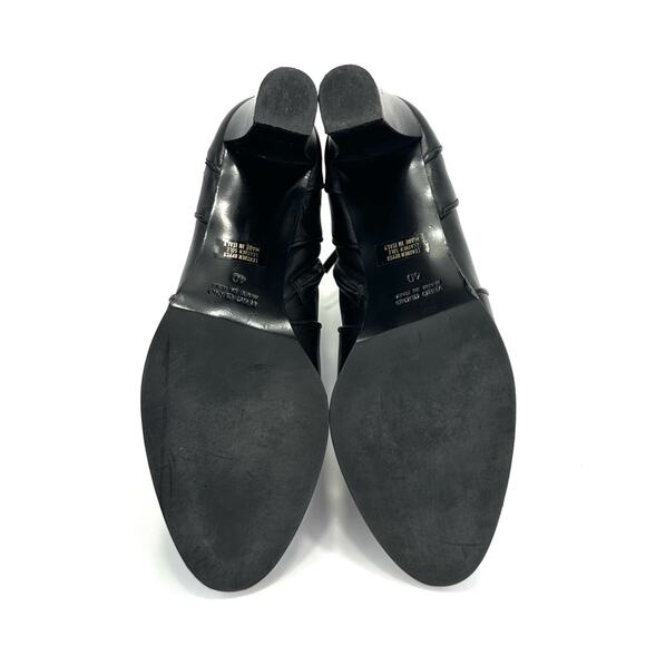 Grigiarancio Anthropologie Black Heeled Ankle Boot Size 9 Italian Leather Bootie - Picture 7 of 13